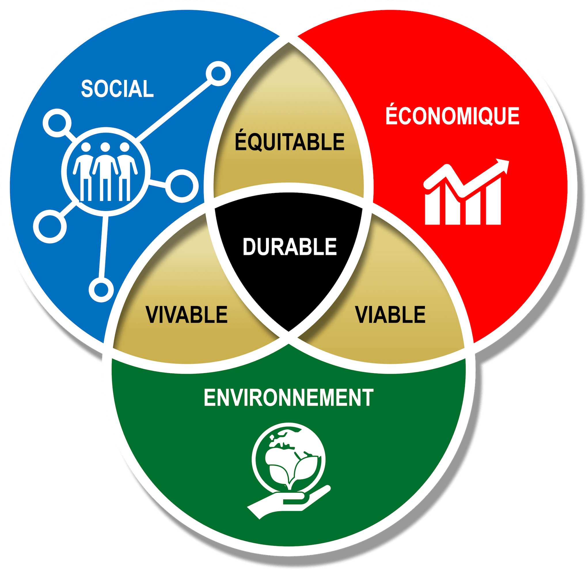 Les 3 cercles d’Eulers Les 3 cercles d’Eulers de la RSE ISO 26 000 social économique et environnement